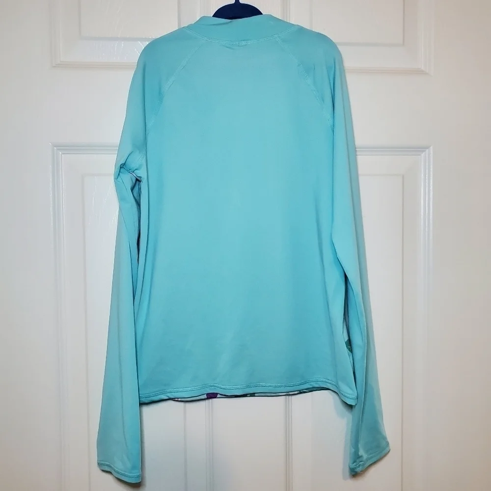 Lands' End Long Sleeve Floral Print Swim Shirt Girl's Size L (10-12)
